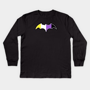 Non-Binary Pride Logo - LGBT Kids Long Sleeve T-Shirt